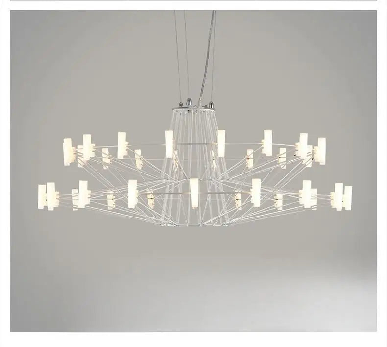 Moooi Coppelia Designer Loft Villa Duplex Art Chandelier Luxury High-end Living Dining Room Led Round Iron Wire Decor Lighting