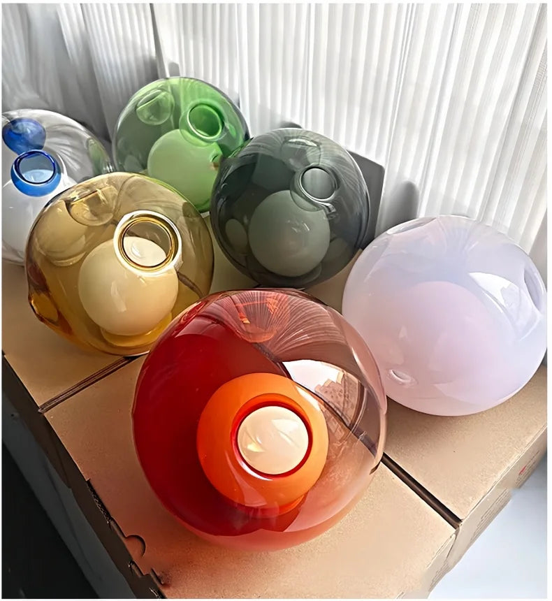 Handmade Glazed Glass Colored Bubble Chandeliers Elegant Lustre Home-applicants LED G9 Dimmable Lightings Suspension 32 Colors