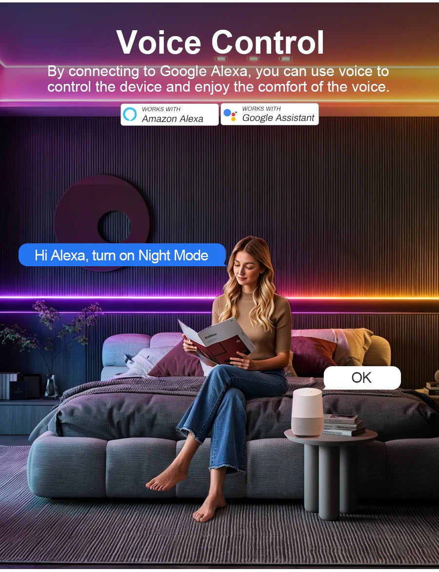 Zigbee Addressable RGB LED Strip Light 24V WS2811 RGBIC COB LED Strip Pixel LED Ribbon Light Kit SPI Full Dream Color LED Tape