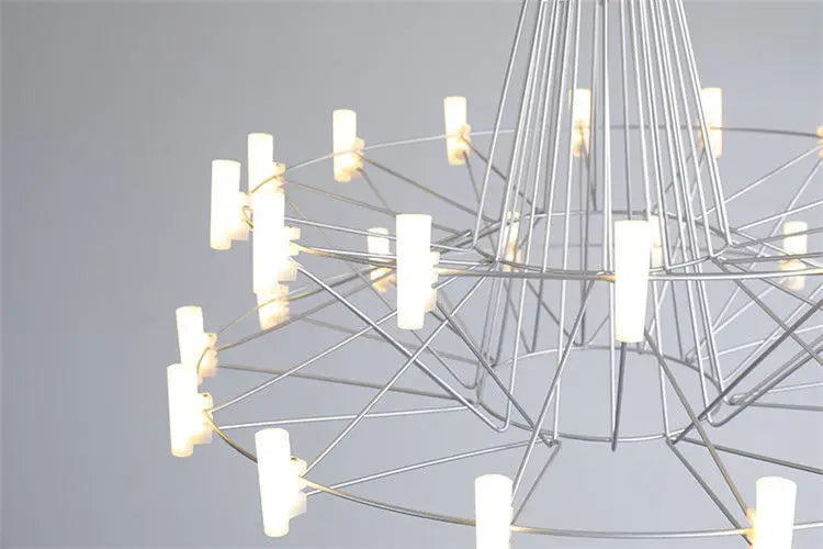 Moooi Coppelia Designer Loft Villa Duplex Art Chandelier Luxury High-end Living Dining Room Led Round Iron Wire Decor Lighting