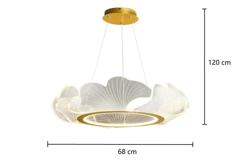 Modern Petal Pendant Light Ring Highlight Acrylic Restaurant Bedroom Decorativos Deluxe Design Living Room Hanging Lamp Fixtures
