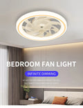New Ceiling Fan Light Living Room, Bedroom Modern and Simple Home Intelligent Remote Control Restaurant LED Fan Light