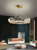 Modern Petal Pendant Light Ring Highlight Acrylic Restaurant Bedroom Decorativos Deluxe Design Living Room Hanging Lamp Fixtures