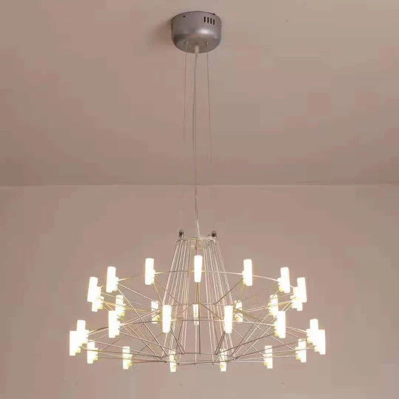 Moooi Coppelia Designer Loft Villa Duplex Art Chandelier Luxury High-end Living Dining Room Led Round Iron Wire Decor Lighting