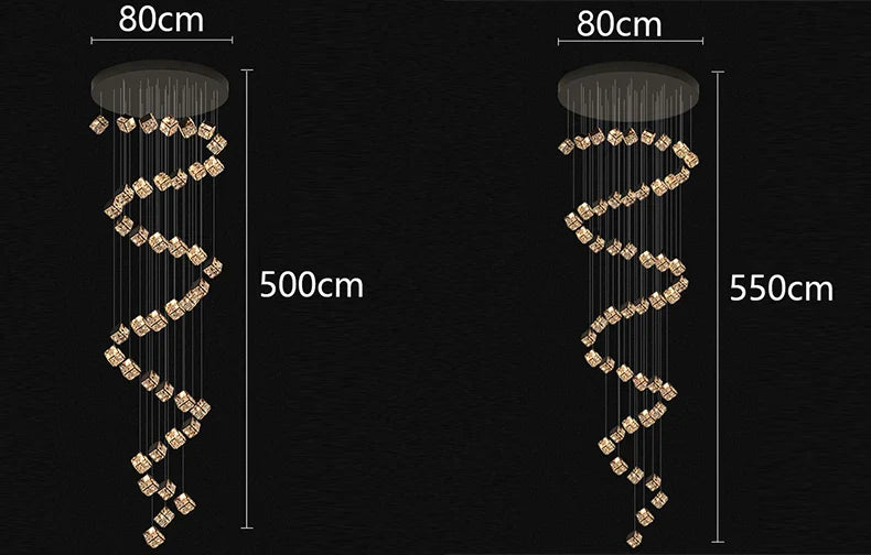 Modern home decoration crystal chandelier, stair Pendant lamp, living room Pendant lights, interior lighting