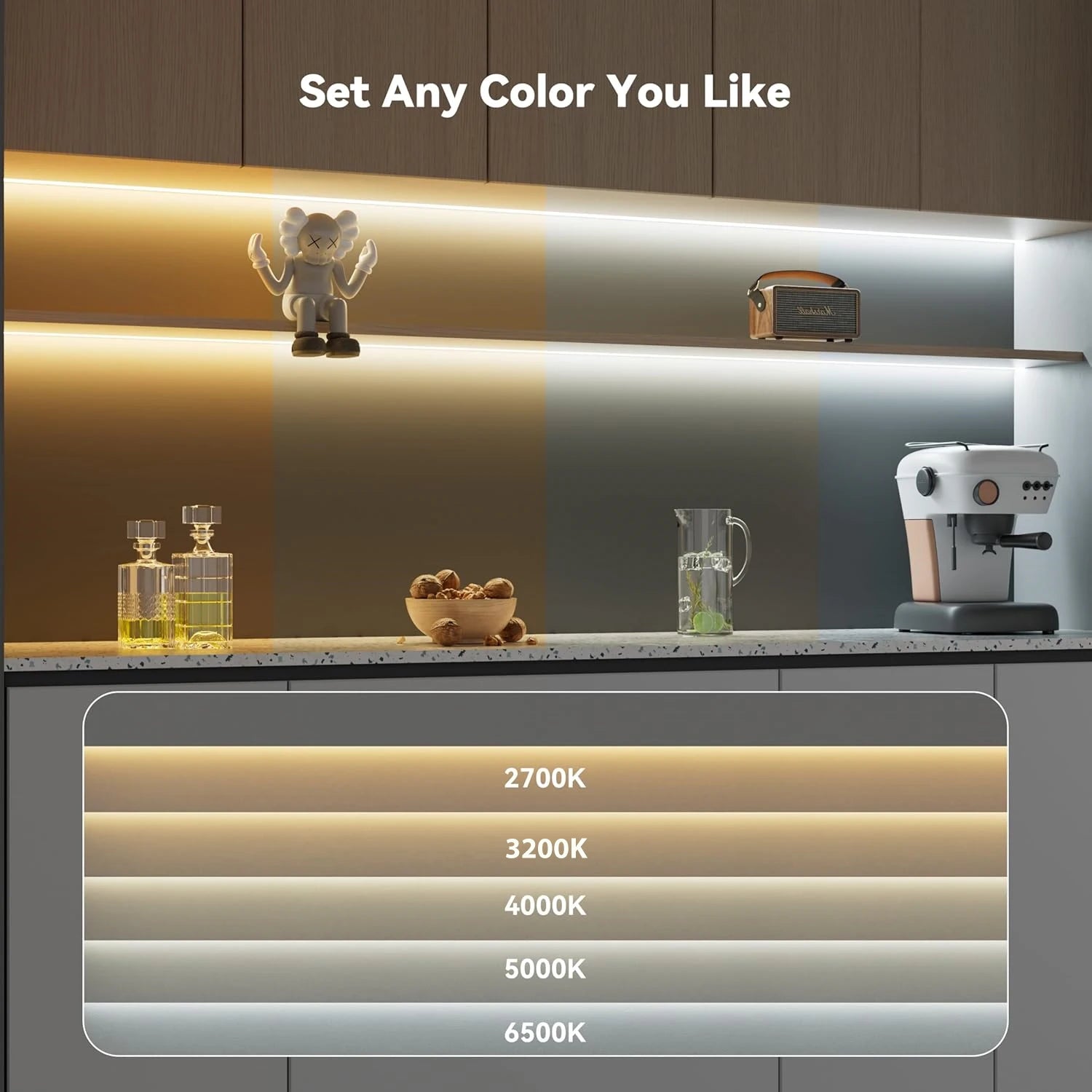 24V COB LED Strip Lights Dimmable With Remote Control 5/10M Flexible Tape Lamp for Indoor Kitchen Under Cabinet Home Decor