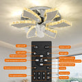 VETRULUS Modern Ceiling Fan Light Led Fan Lamp Smart APP RC Luxury Crystal Chandelier Home Decor Appliance Fixture Living Dining