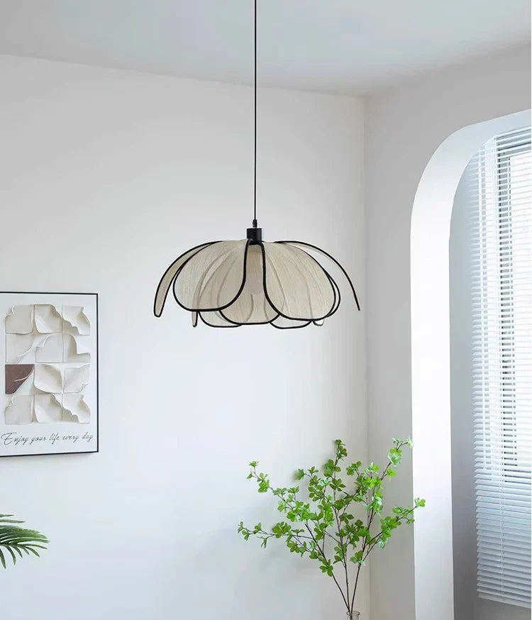 Vintage Hand-Woven Lotus Dining Room Chandelier Bedroom Living Room Lamp European And American art Atmosphere lighting Lamps E27