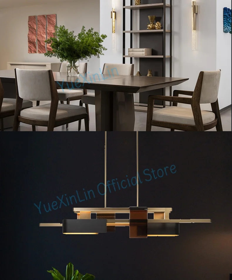Post modern Nordic restaurant bar chandelier 2026 new pendant light designer customized stainless steel LED art pendant lights