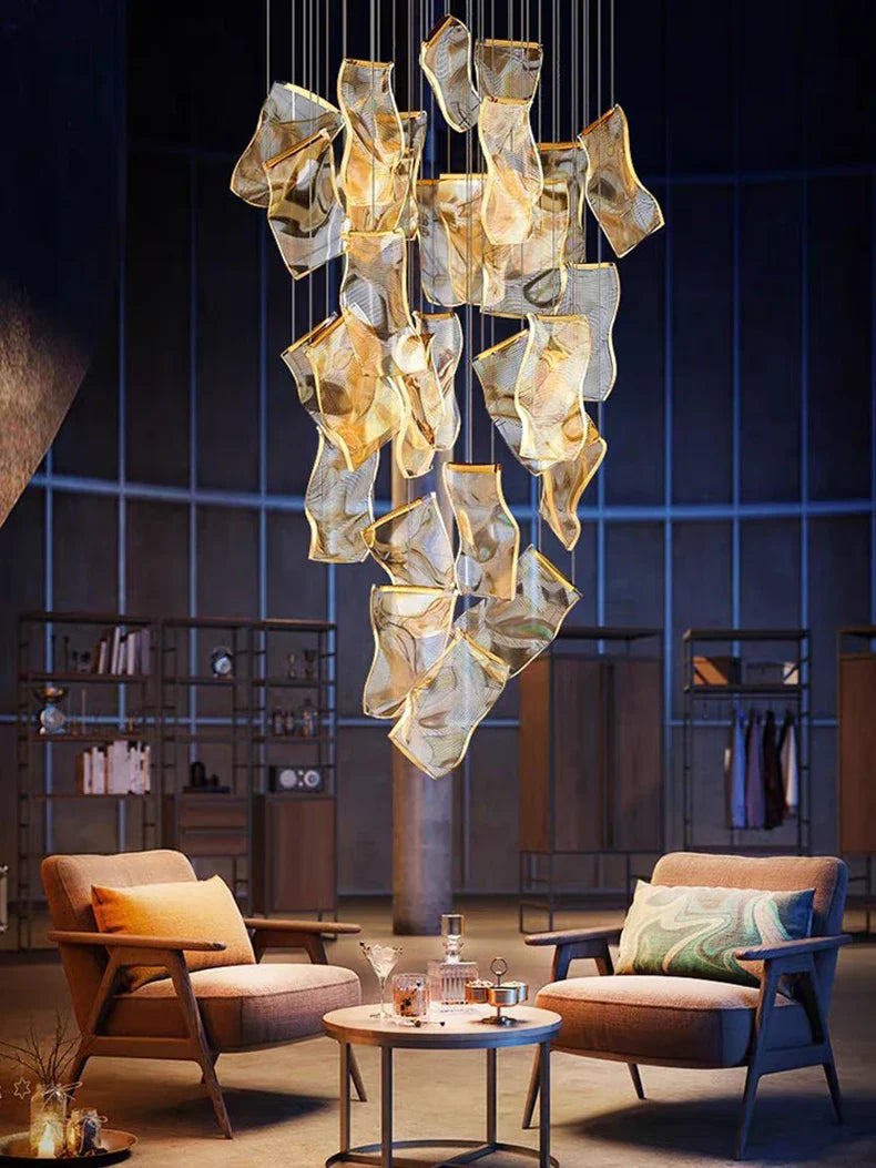 Modern home decor led lights pendant light lamps forstaircase Chandeliers for living room hanging light indoor lighting