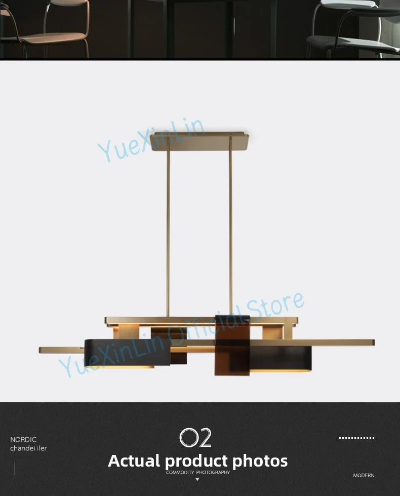 Post modern Nordic restaurant bar chandelier 2026 new pendant light designer customized stainless steel LED art pendant lights