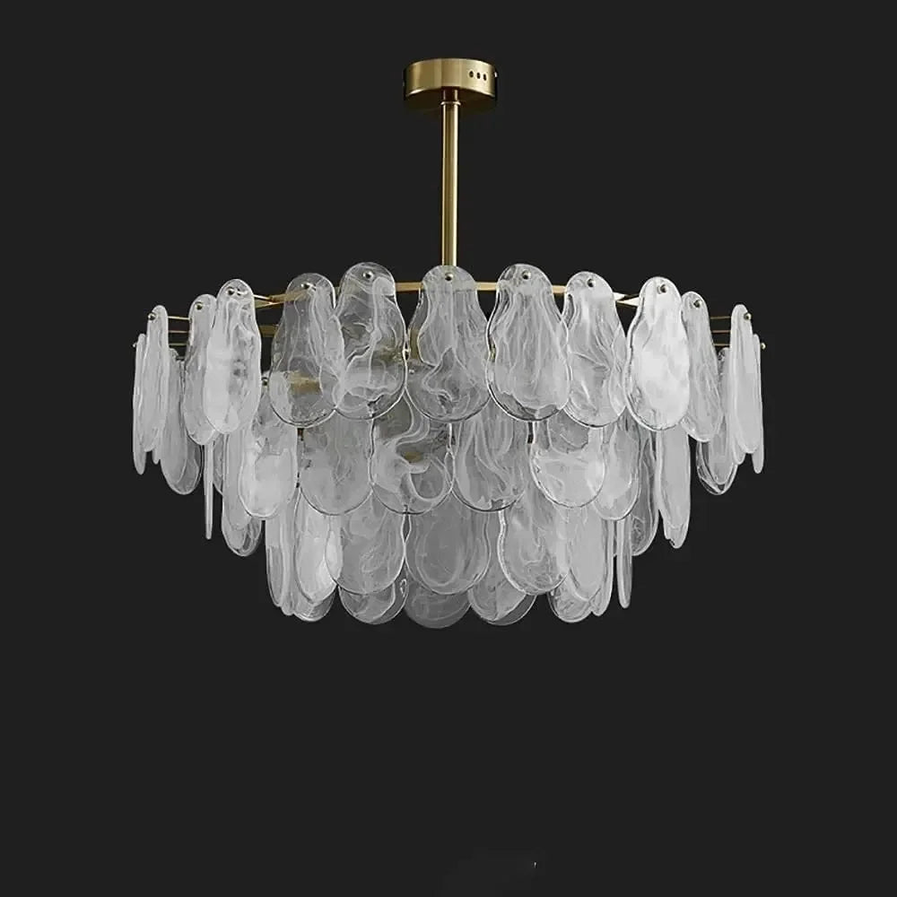Pendant Nordic Luxury Lamp Glass Metal Crystals LED Chandeliers Living Room Dining Room Decoration Hanging Ceiling Light Fixture