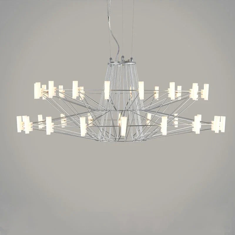 Moooi Coppelia Designer Loft Villa Duplex Art Chandelier Luxury High-end Living Dining Room Led Round Iron Wire Decor Lighting