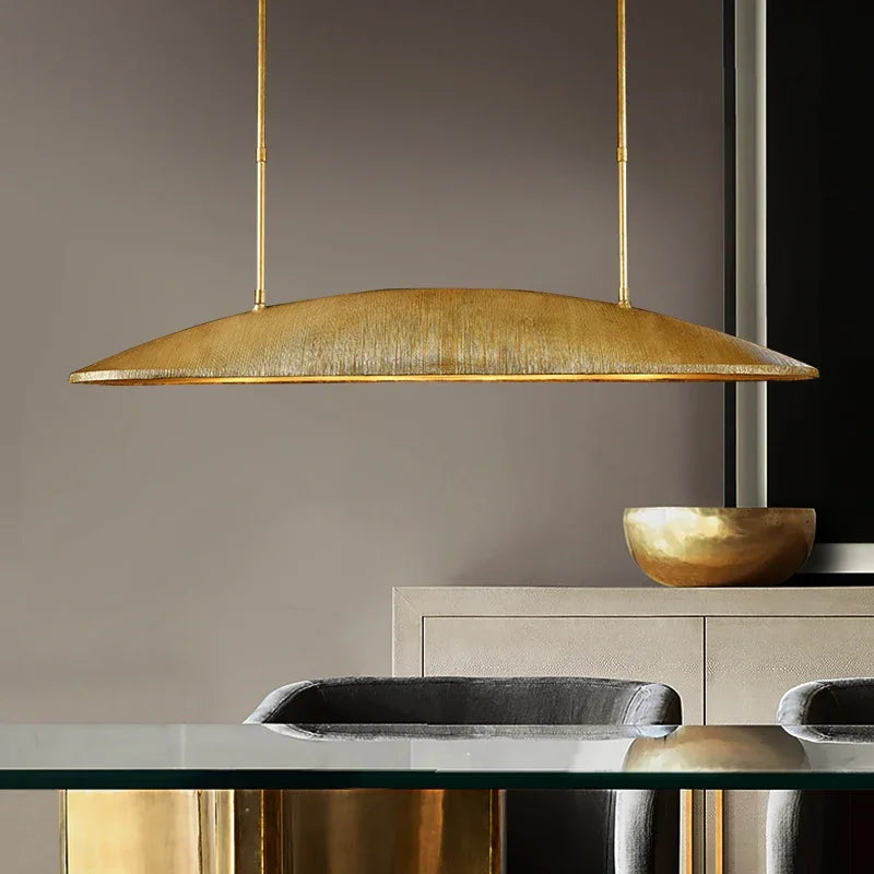 American style minimalist gold foil restaurant pendant light creative senior designer front desk tea room sailboat island light